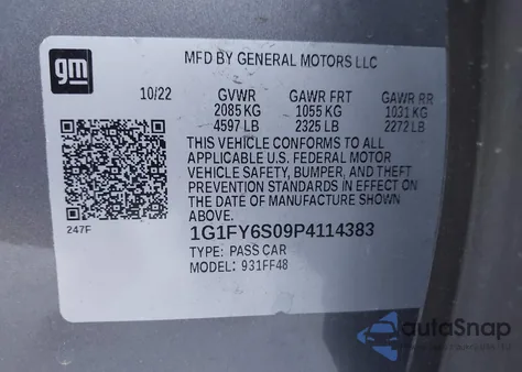 2023 Chevrolet Bolt Euv Fwd Lt from USA, damaged, VIN 1G1FY6S09P4114383